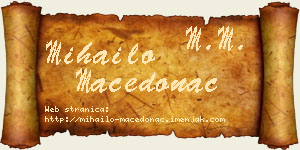 Mihailo Macedonac vizit kartica